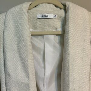 Cream colored JustFab Trench coat